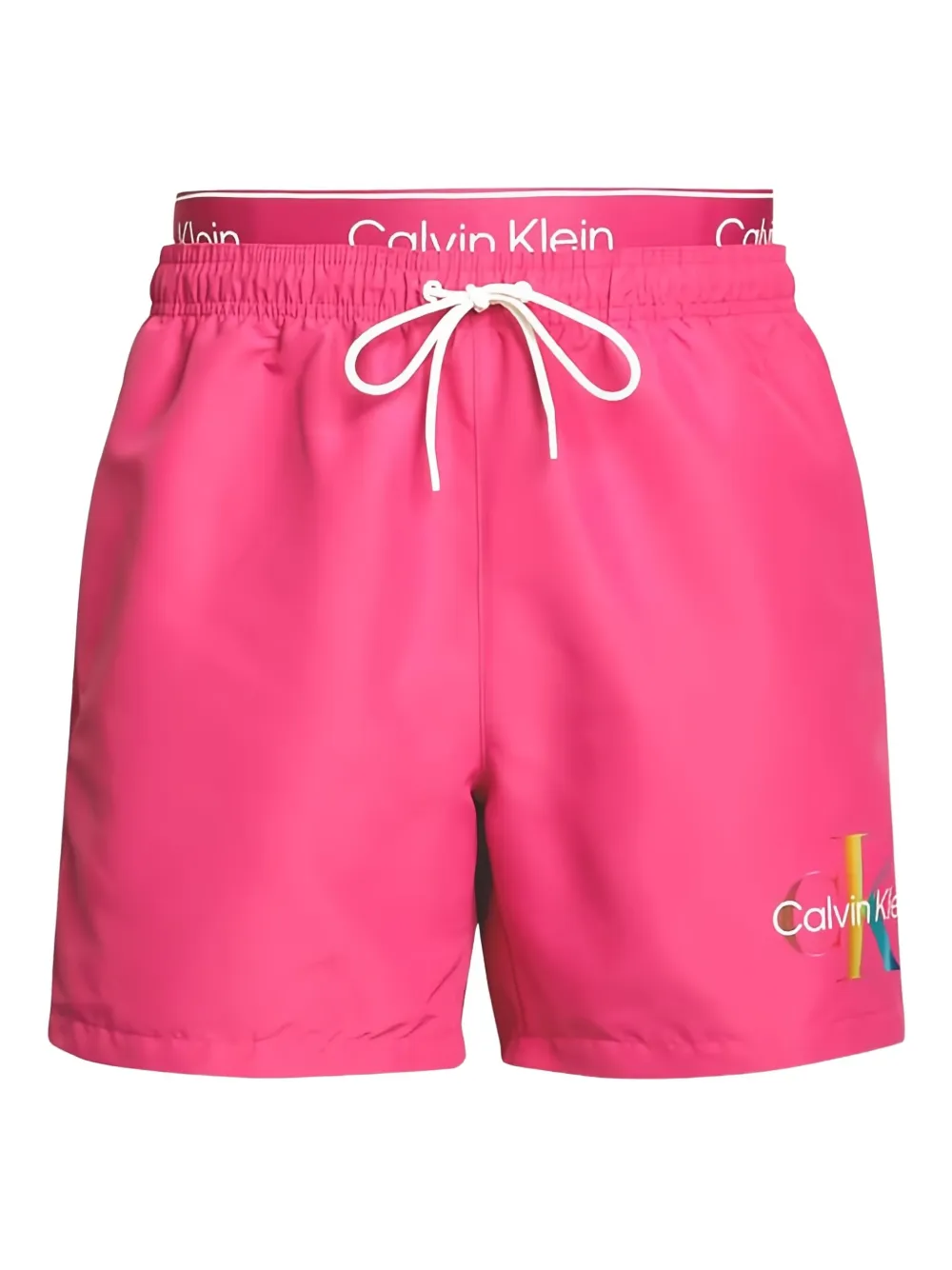 Calvin Klein shorts de playa con logo estampado | rosado | Image 1