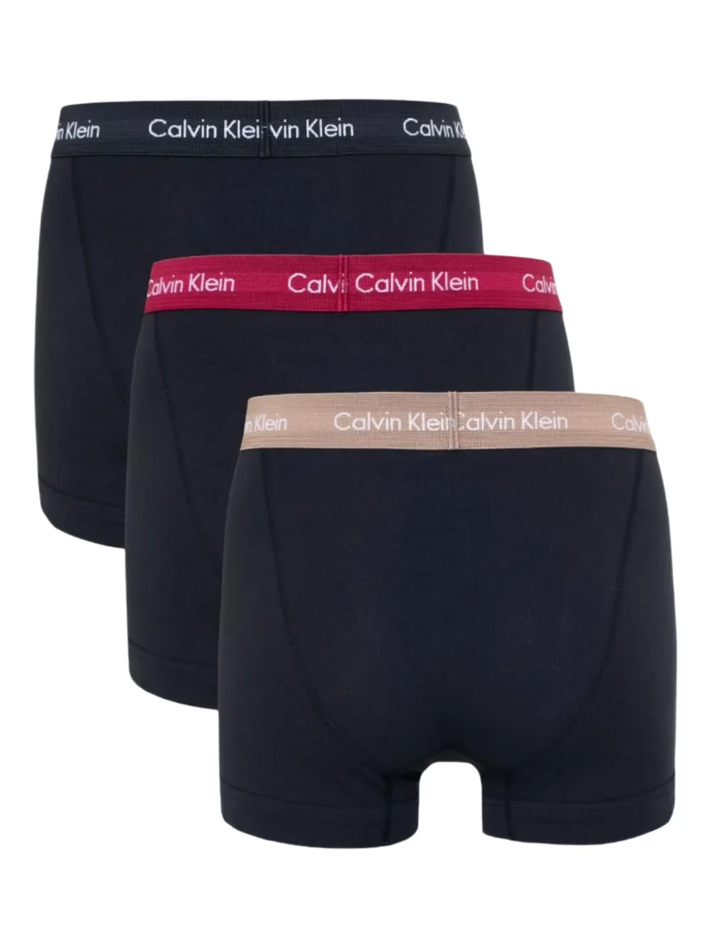 Calvin Klein Drie boxershorts met logoband Zwart