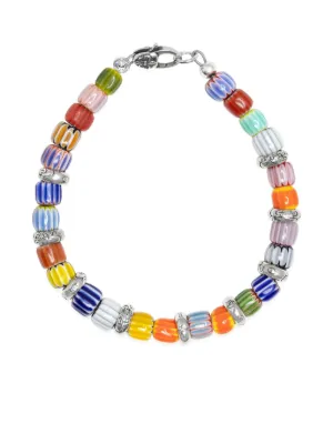 AMBUSH iridescent-effect Ball Chain Bracelet | Pink | FARFETCH