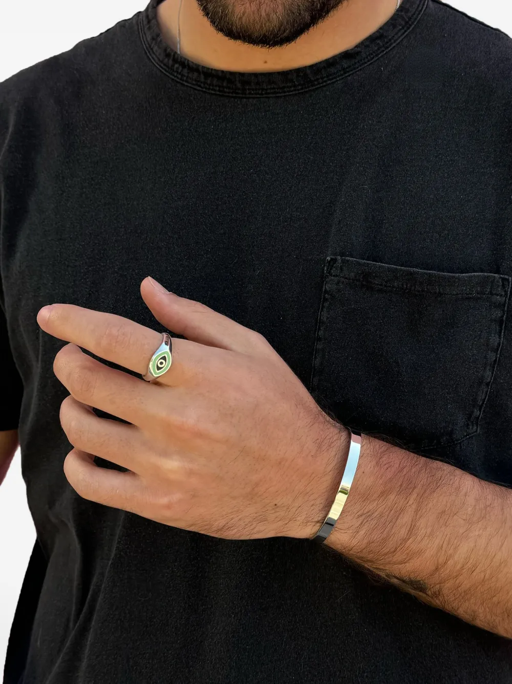 Nialaya Jewelry Logo-engraved Bracelet In Silver