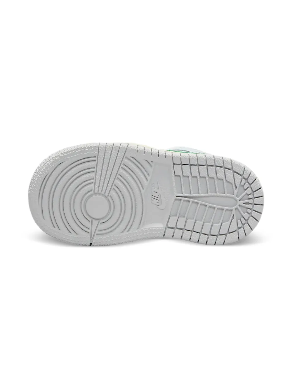 Jordan Kids Jordan 1 Mid "Summit White Pure Platinum Sail Pine Green" sneakers