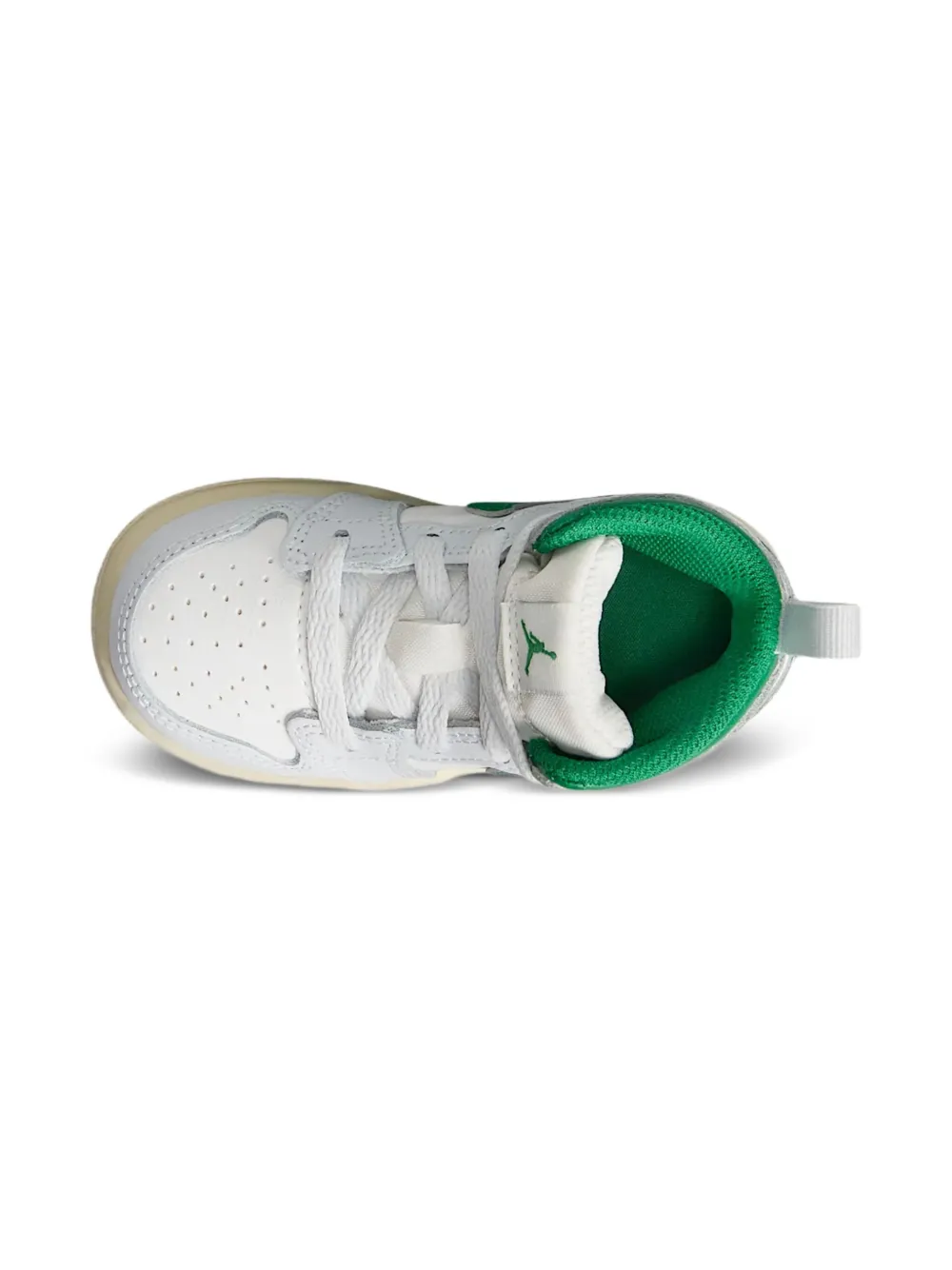 Jordan Kids Jordan 1 Mid "Summit White Pure Platinum Sail Pine Green" sneakers