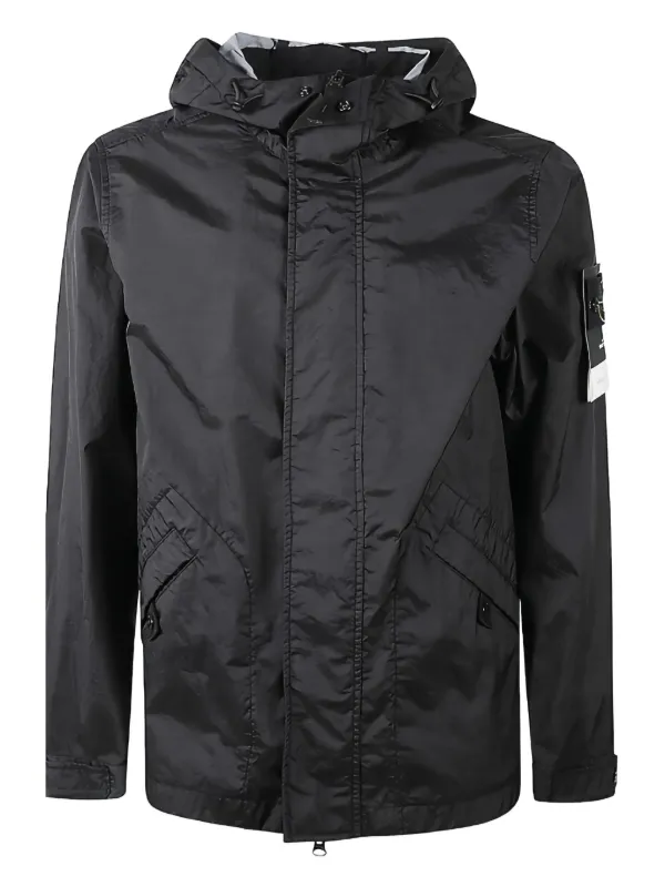 Stone Island ロゴパッチ ジャケット | ブラック | FARFETCH JP