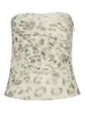 ROTATE BIRGER CHRISTENSEN printed denim top - Neutrals