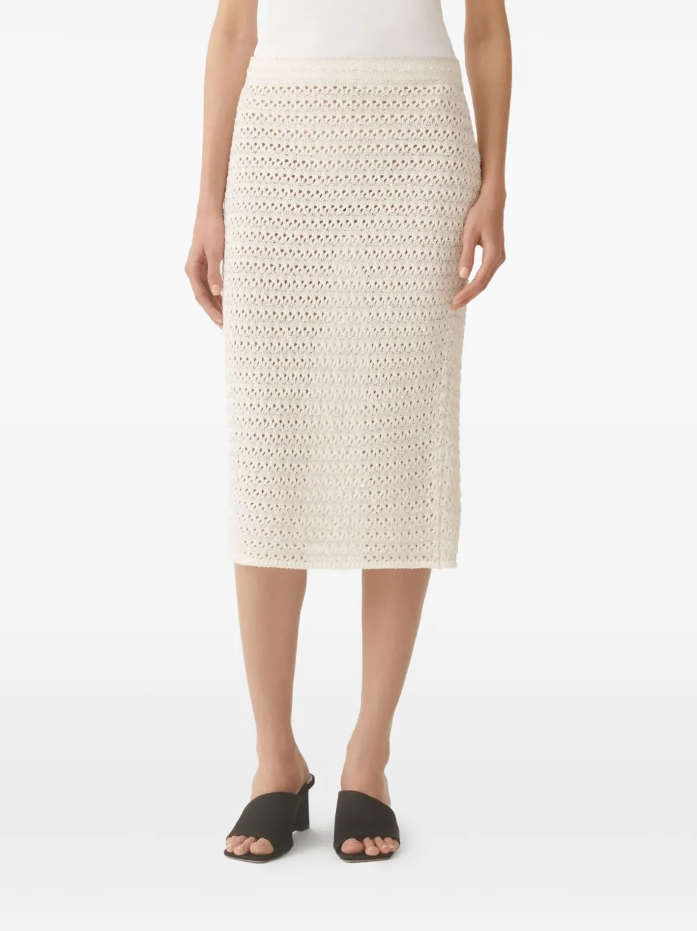 Fabiana Filippi crochet midi skirt - Wit