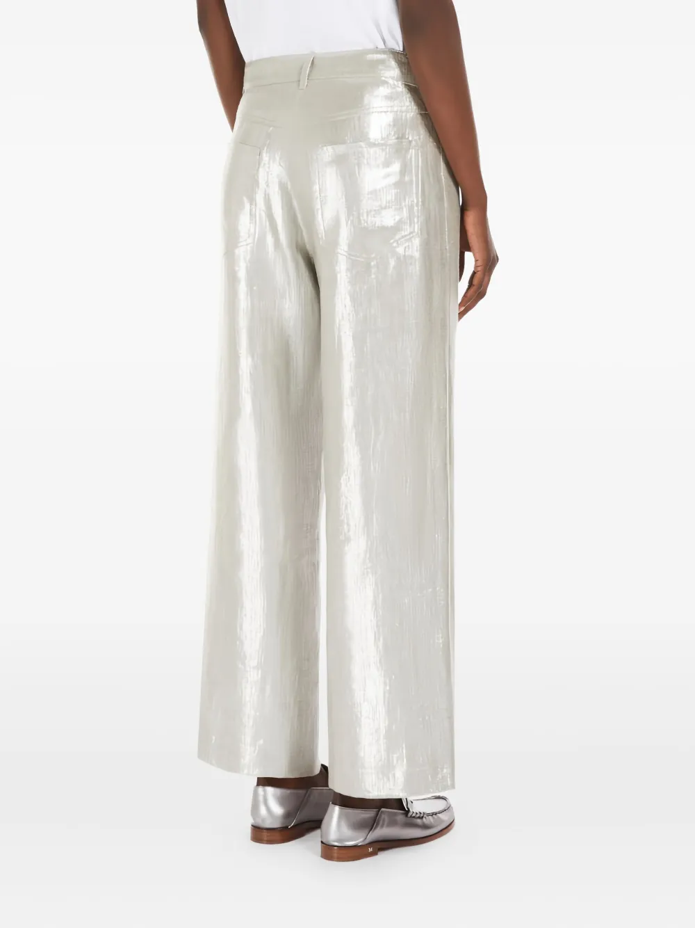 'S Max Mara Malika palazzo broek Zilver