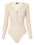 Elisabetta Franchi logo-jacquard bodysuit - Neutrals