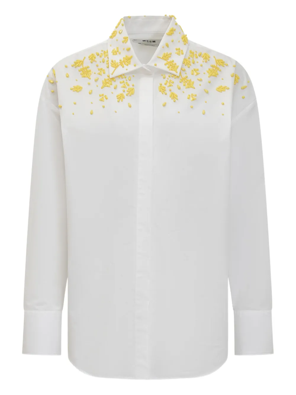 MSGM camisa con bordado | blanco | Image 1