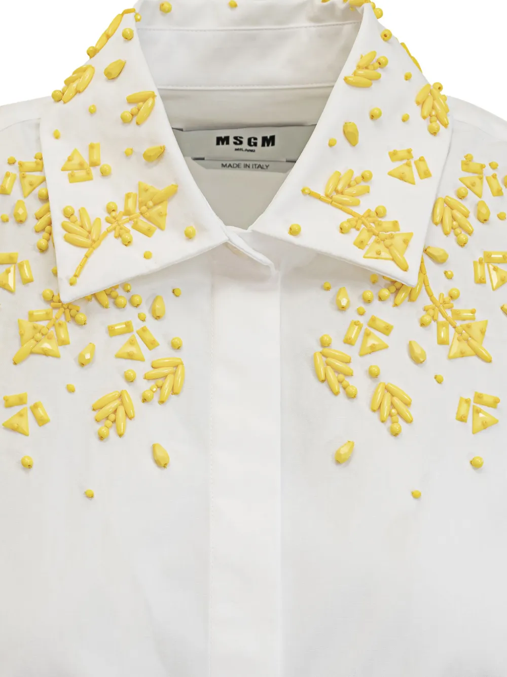 MSGM Shirt met borduurwerk Wit