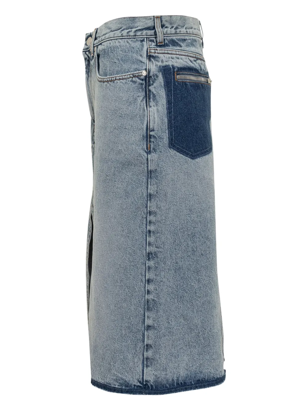 Stella McCartney Spijkerrok met split Blauw