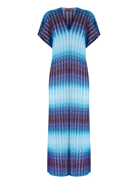 Missoni robe de plage à motif zigzag