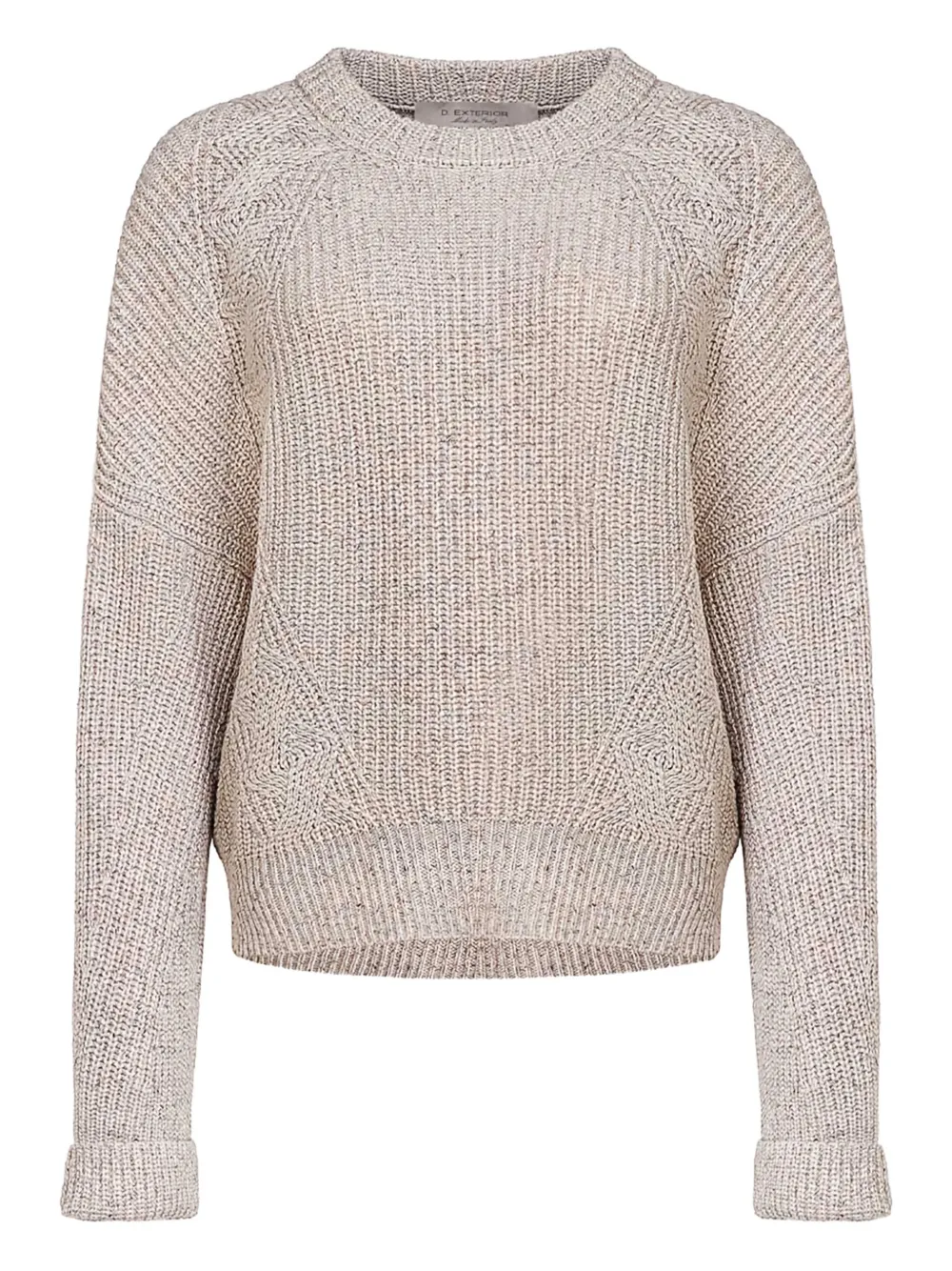D.Exterior ribbed-raglan jumper | Neutrals | Image 1