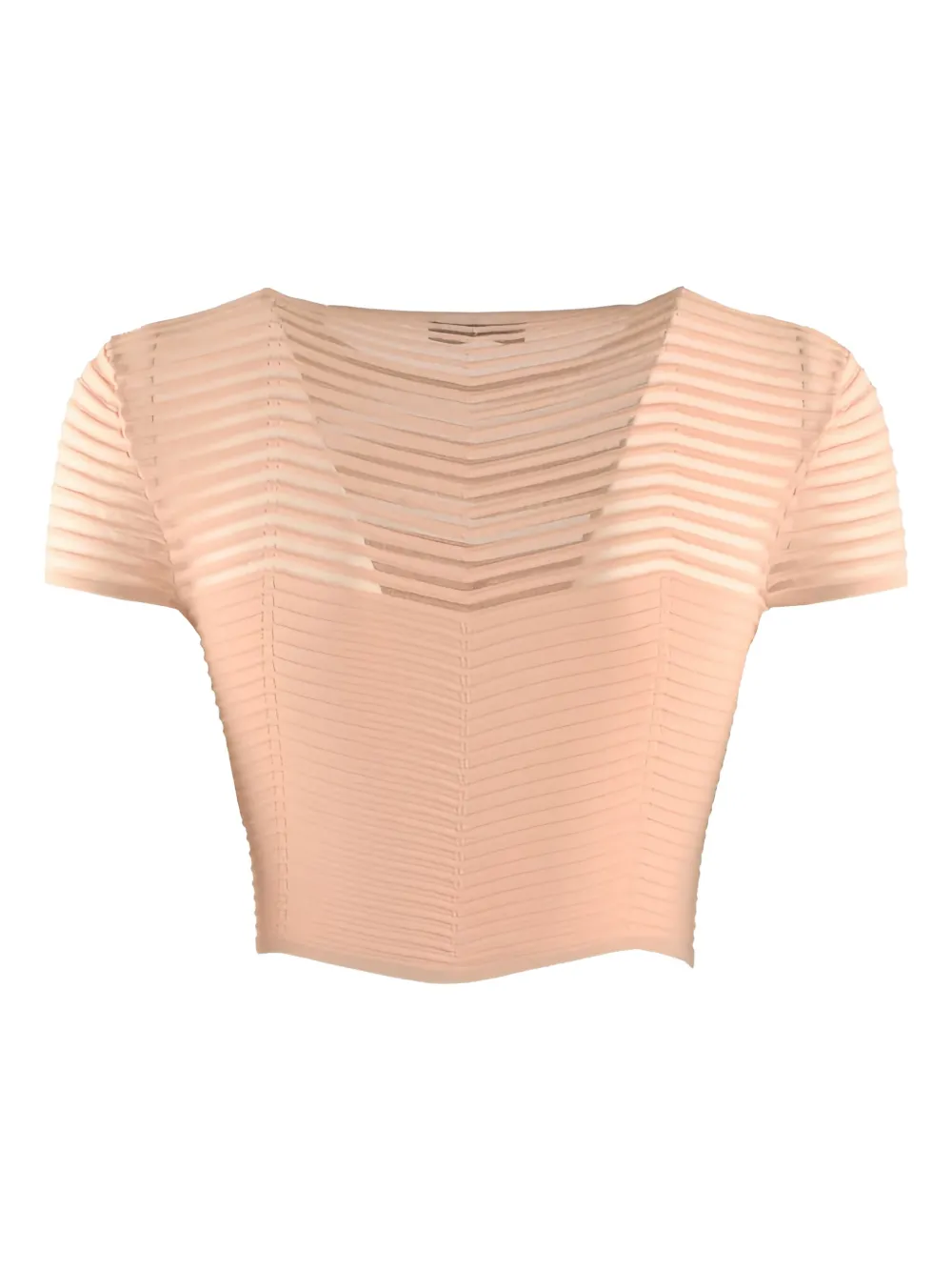 Elisabetta Franchi herringbone-pattern crop top | T-shirts & Jerseys | Image 2