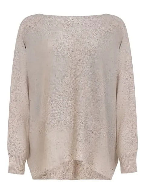 D.Exterior boat-neck sweater