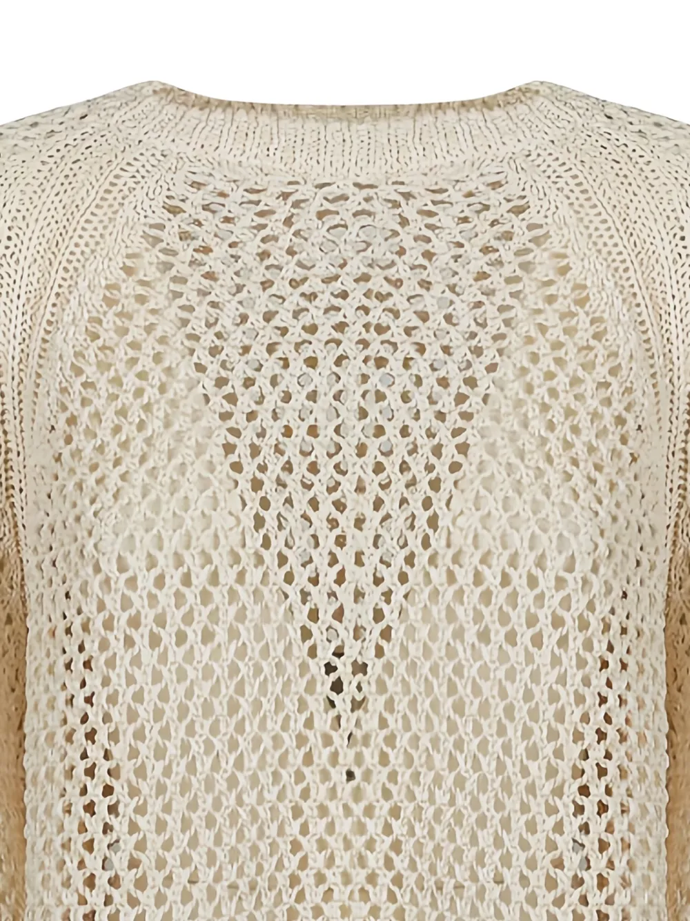Fabiana Filippi Opengebreide katoenen trui Beige