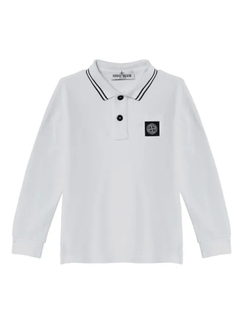 Stone Island Junior logo-appliqué polo shirt
