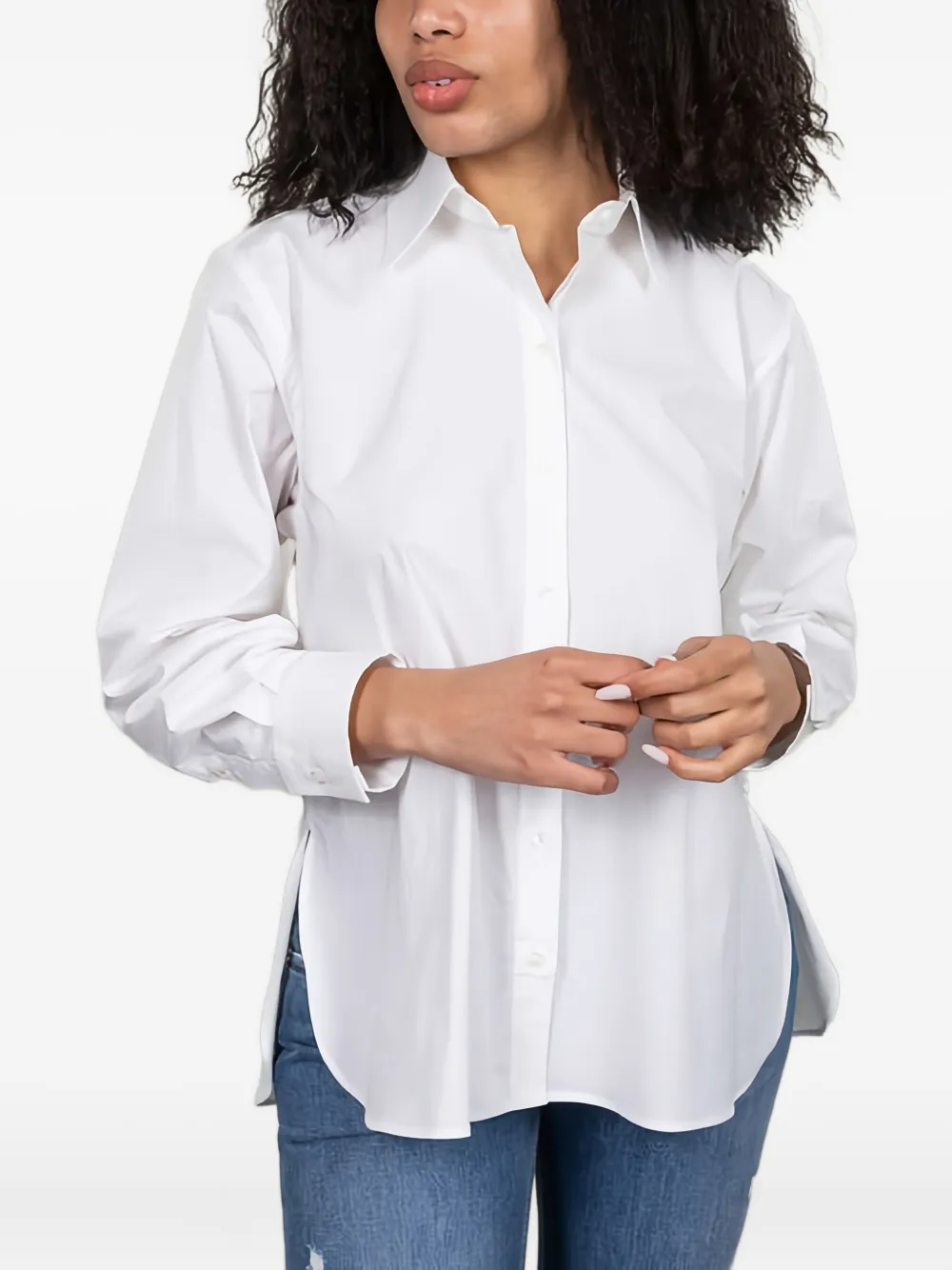 Seventy Blouse met split aan de zijkant - Wit