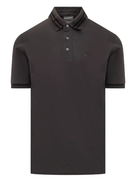 Emporio Armani logo-embroidered polo shirt