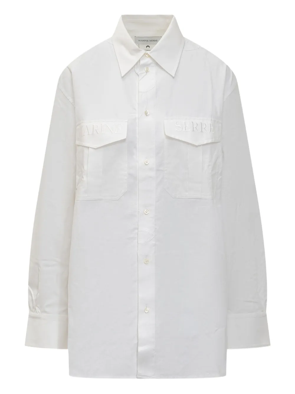 Marine Serre Regererated overhemd Wit