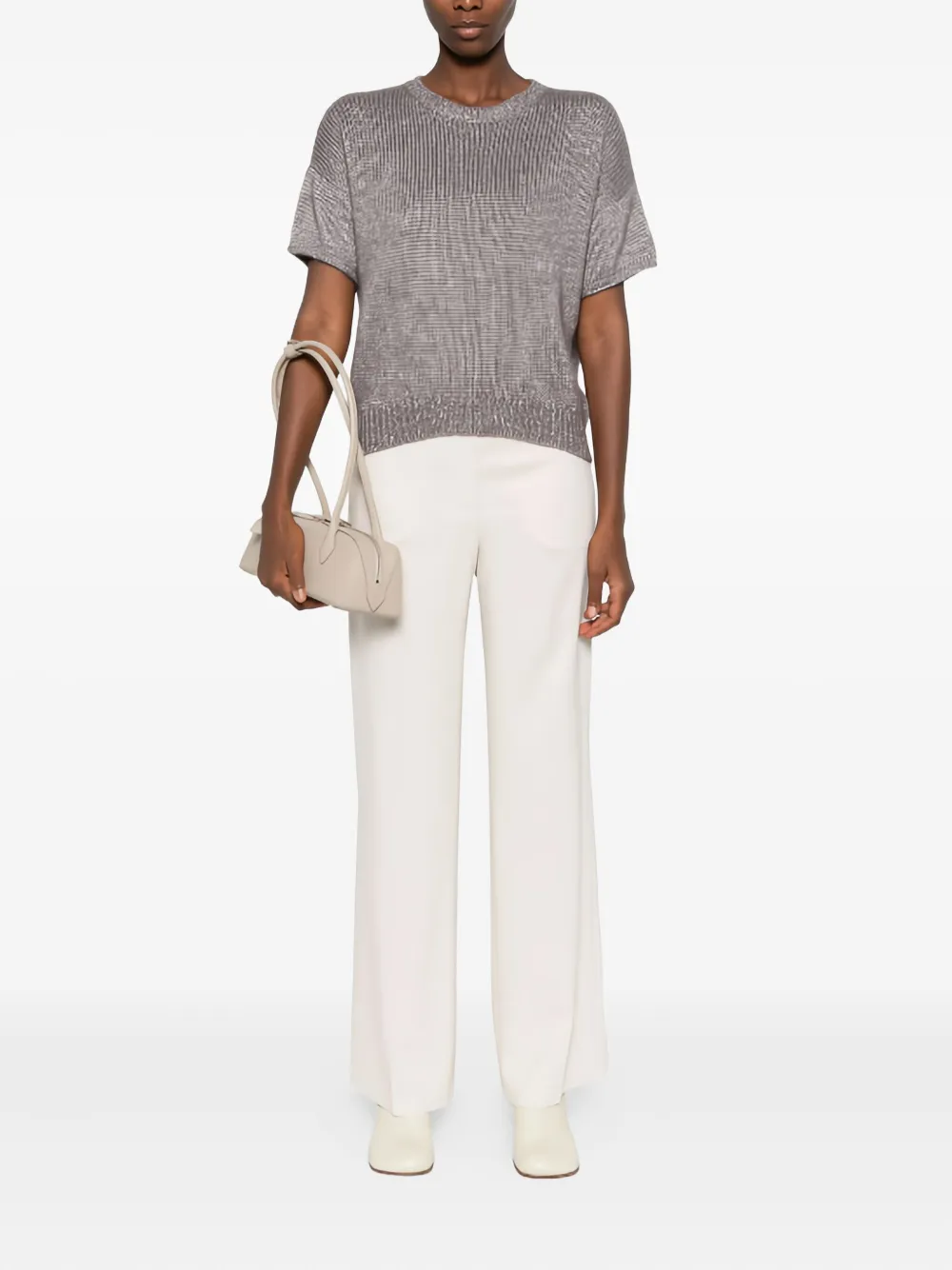 Seventy high-waisted trousers - Wit
