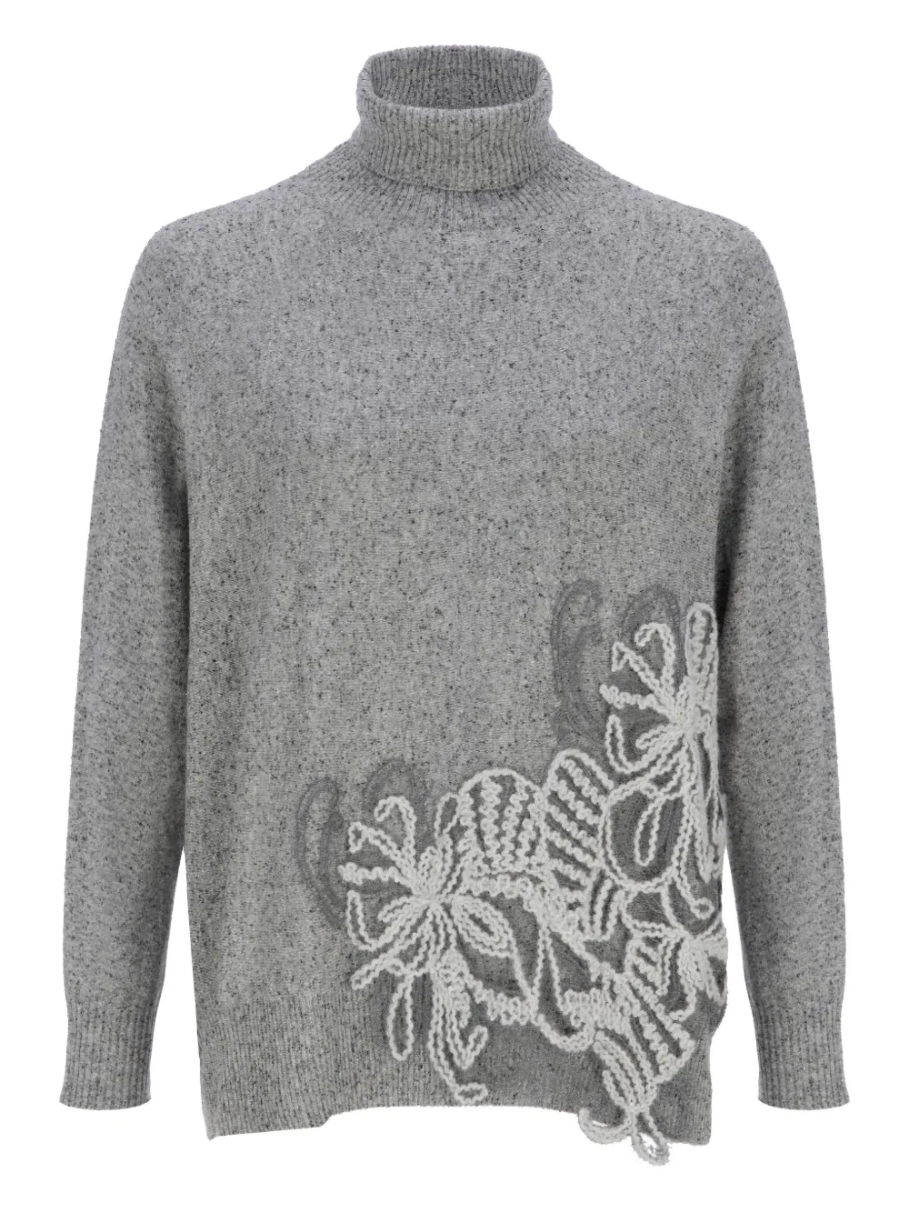 D.Exterior roll-neck embellished sweater | Grey | Image 1