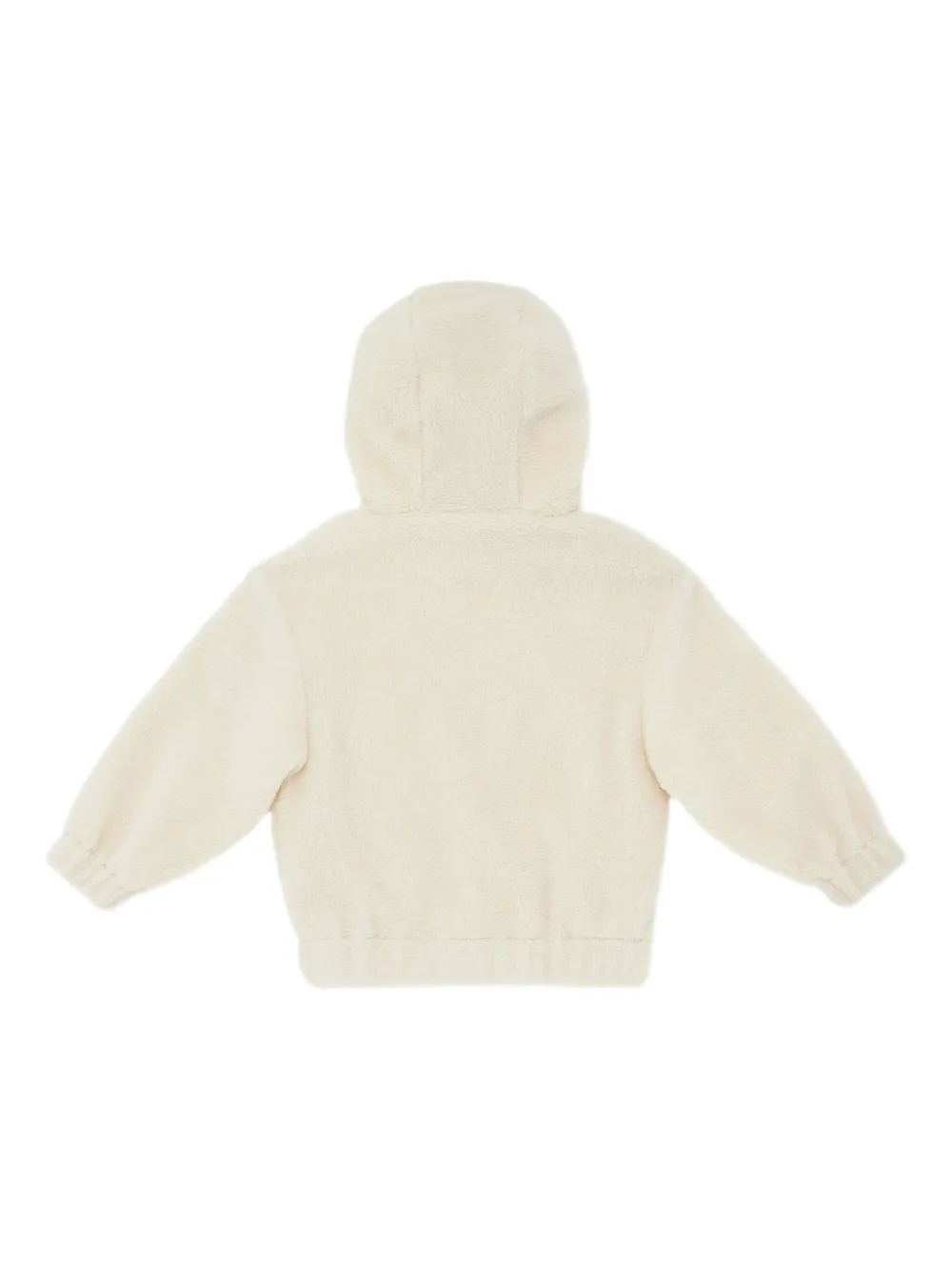 Fendi Kids Hoodie met geborduurd logo Beige