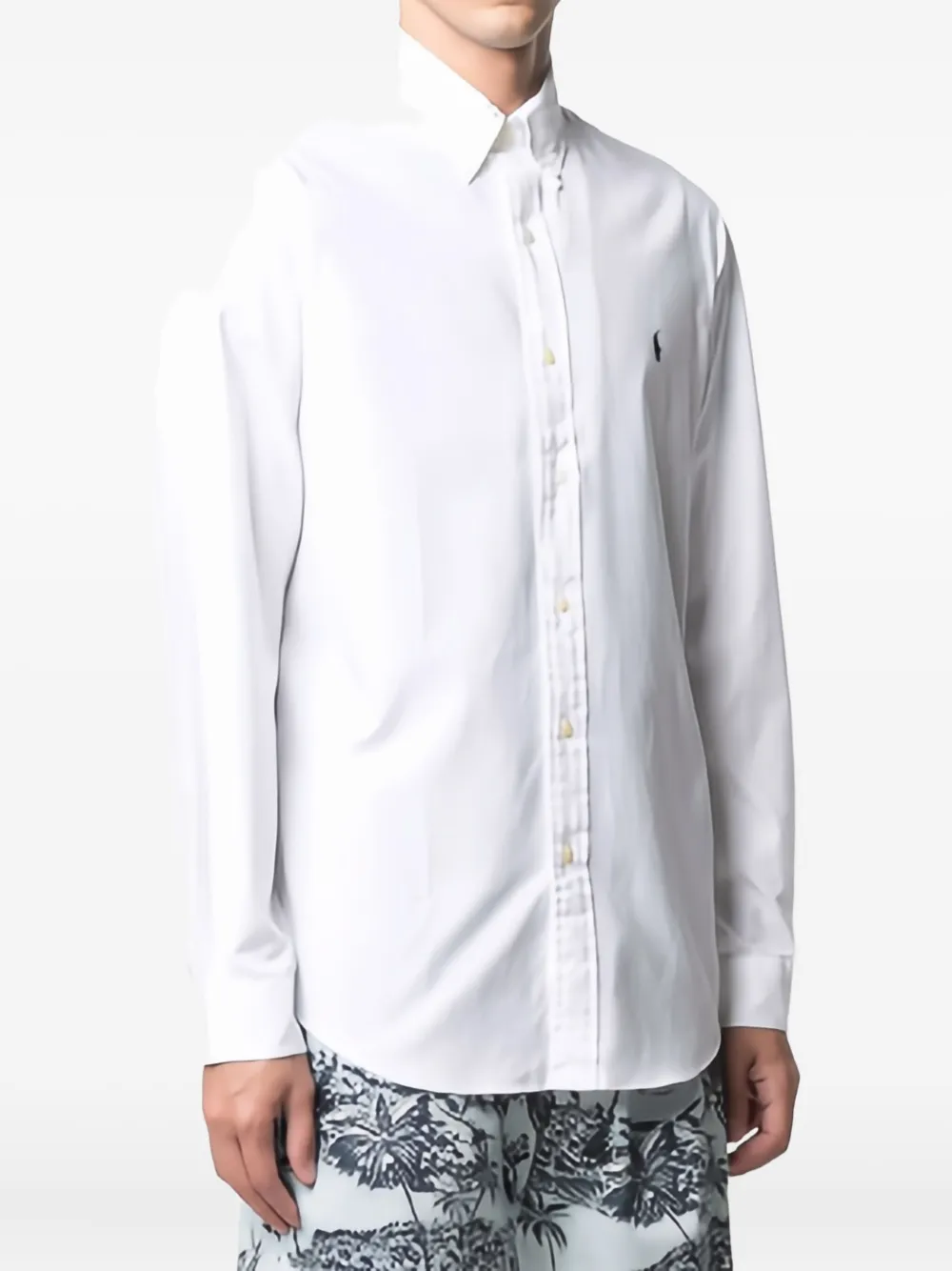Ralph Lauren Collection logo-embroidered shirt - Wit