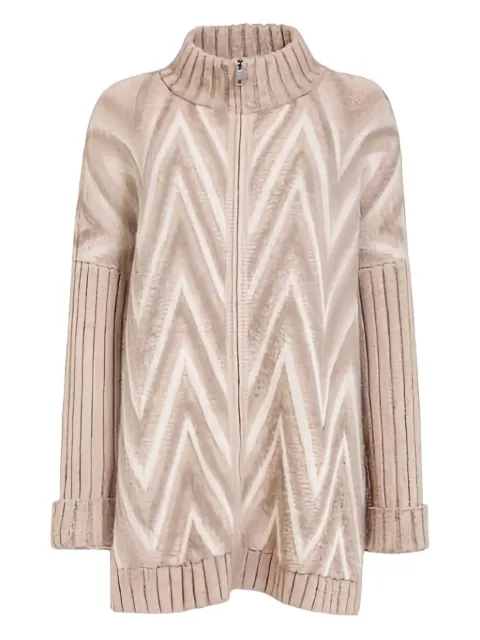 D.Exterior jacquard cardigan