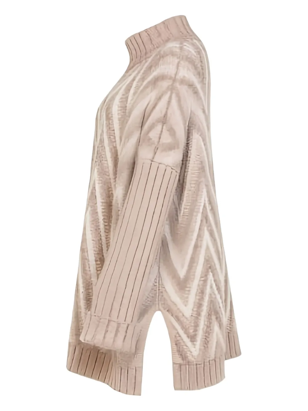 D.Exterior Vest met jacquard Beige