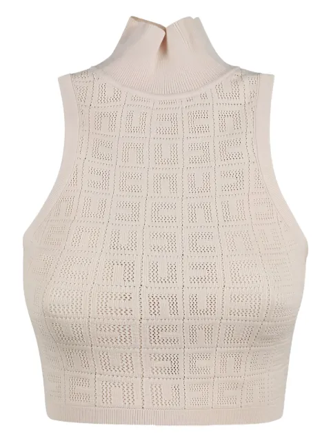 Elisabetta Franchi top de malla con logo
