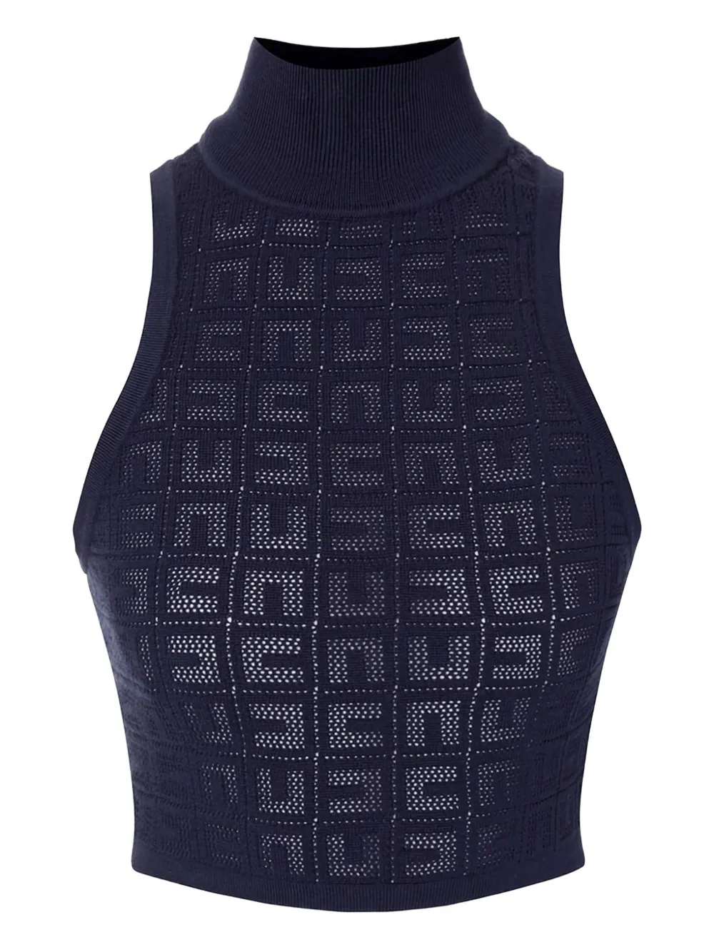 Elisabetta Franchi logo mesh top | Black | Image 1