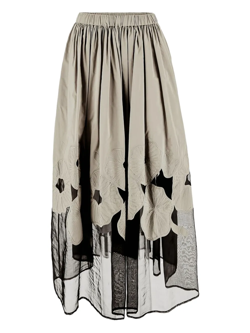 Gentry Portofino floral-embroidered skirt