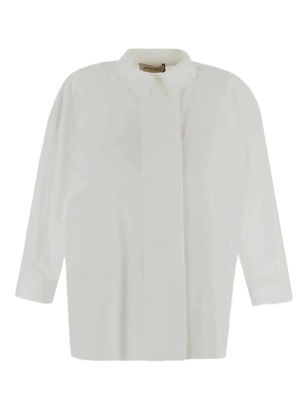 Gentry Portofino Blouse met klassieke kraag Wit