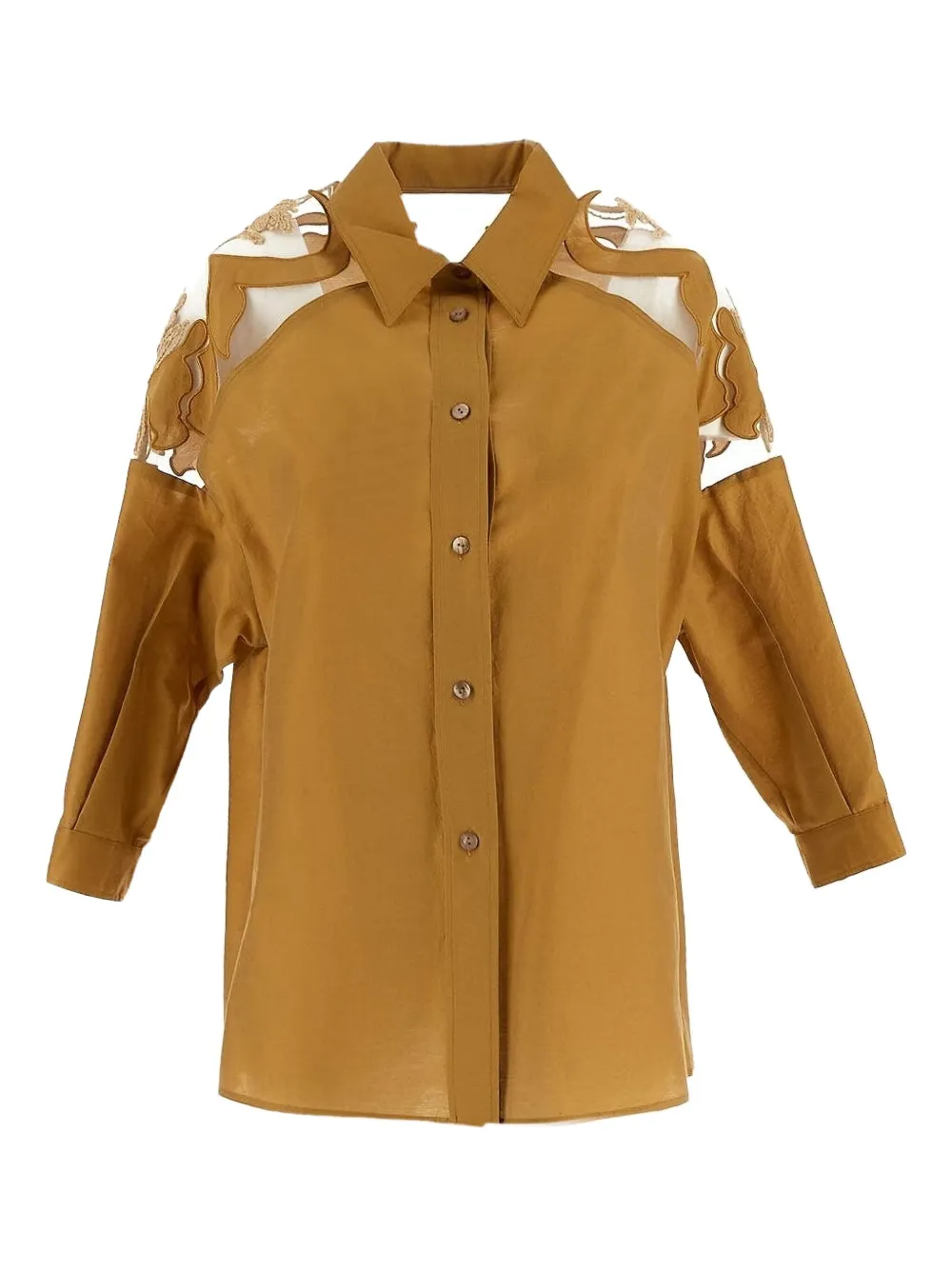 Gentry Portofino Blouse met borduurwerk Geel