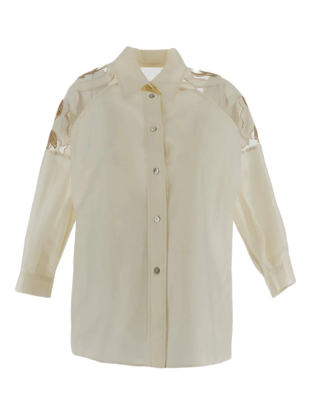 Gentry Portofino Blouse met borduurwerk Beige