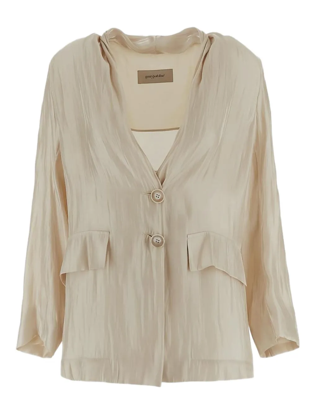 Gentry Portofino collarless blazer