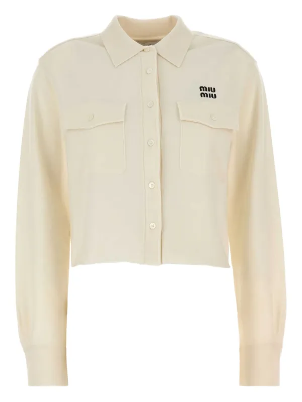 Miu Miu Cashmere Shirt in White