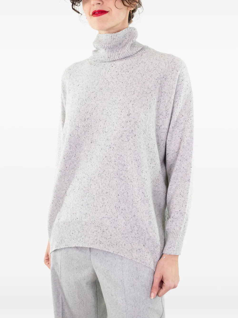 D.Exterior speckled turtleneck sweater | Knitted Sweaters | Image 2