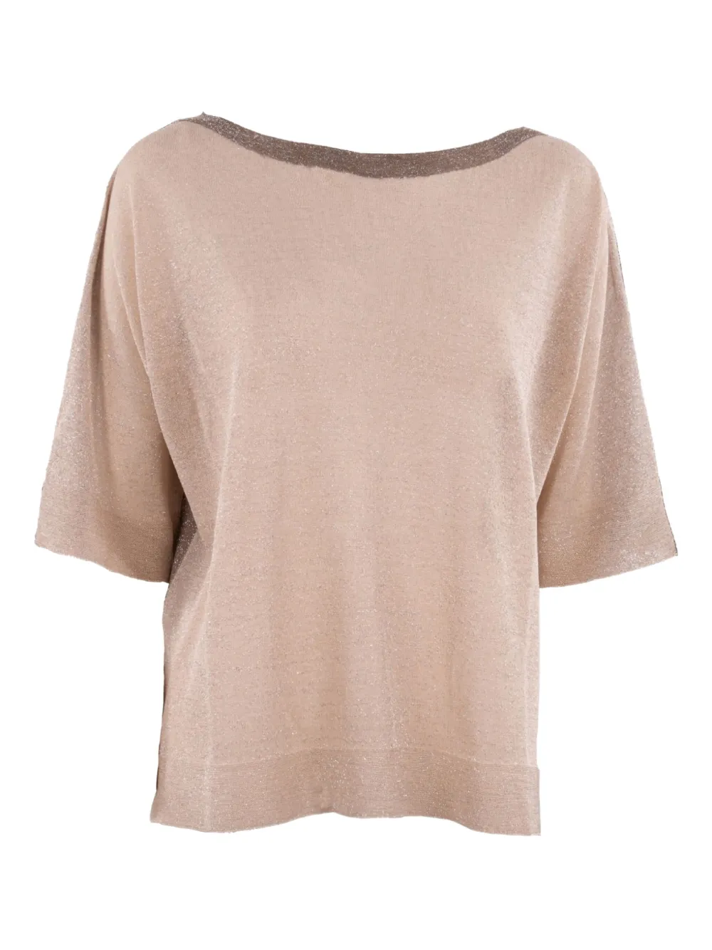 lurex-detail knitted top