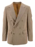 MARSEM mini-checked blazer - Brown