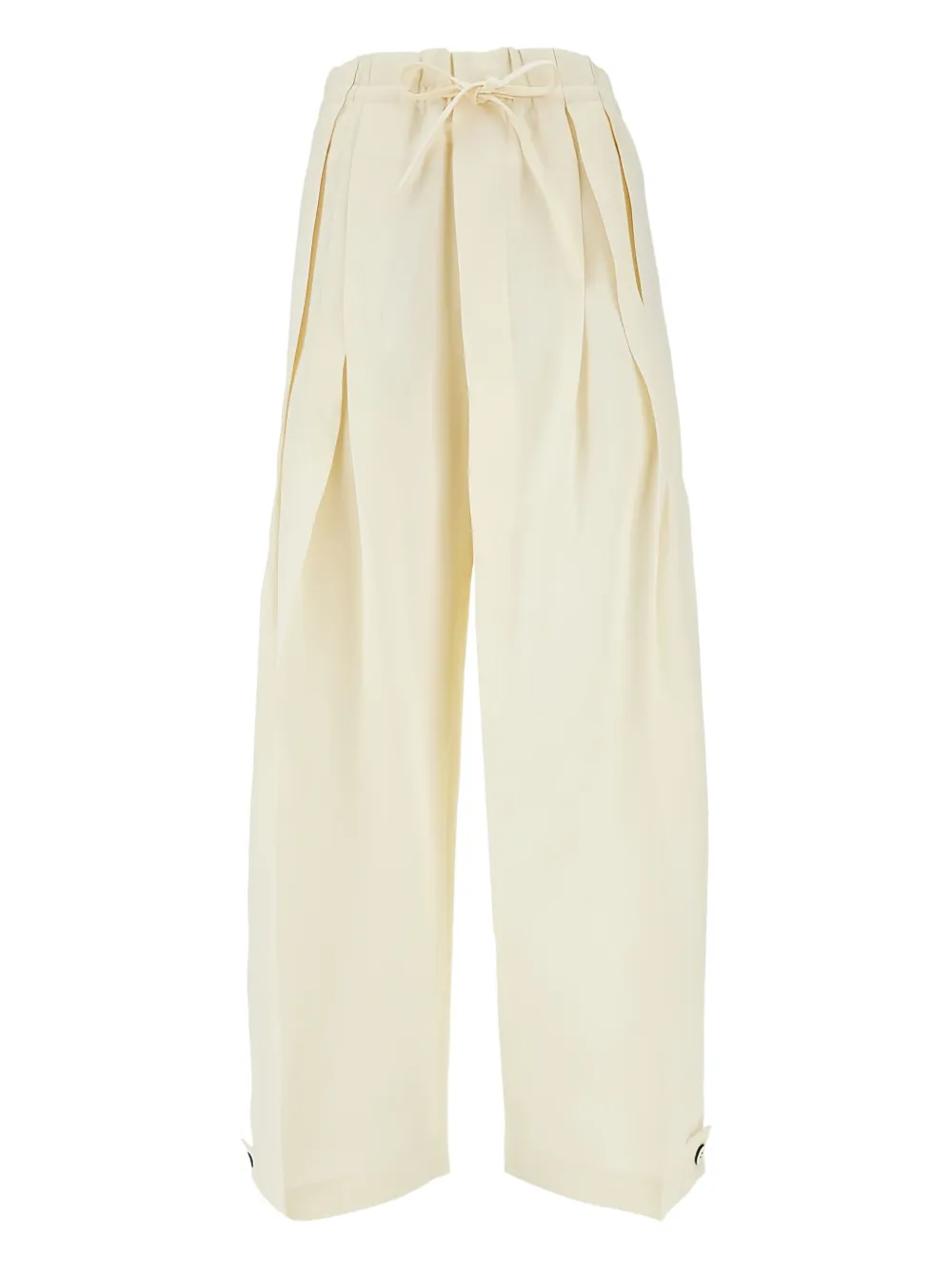 Jil Sander Broek met geplooid detail Beige