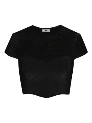 Tシャツ・カットソー ELISABETTA FRANCHI Elisabetta Franchi Top Black Elisabetta Franchi T-Shirts & Jersey Shirts for Women - Shop