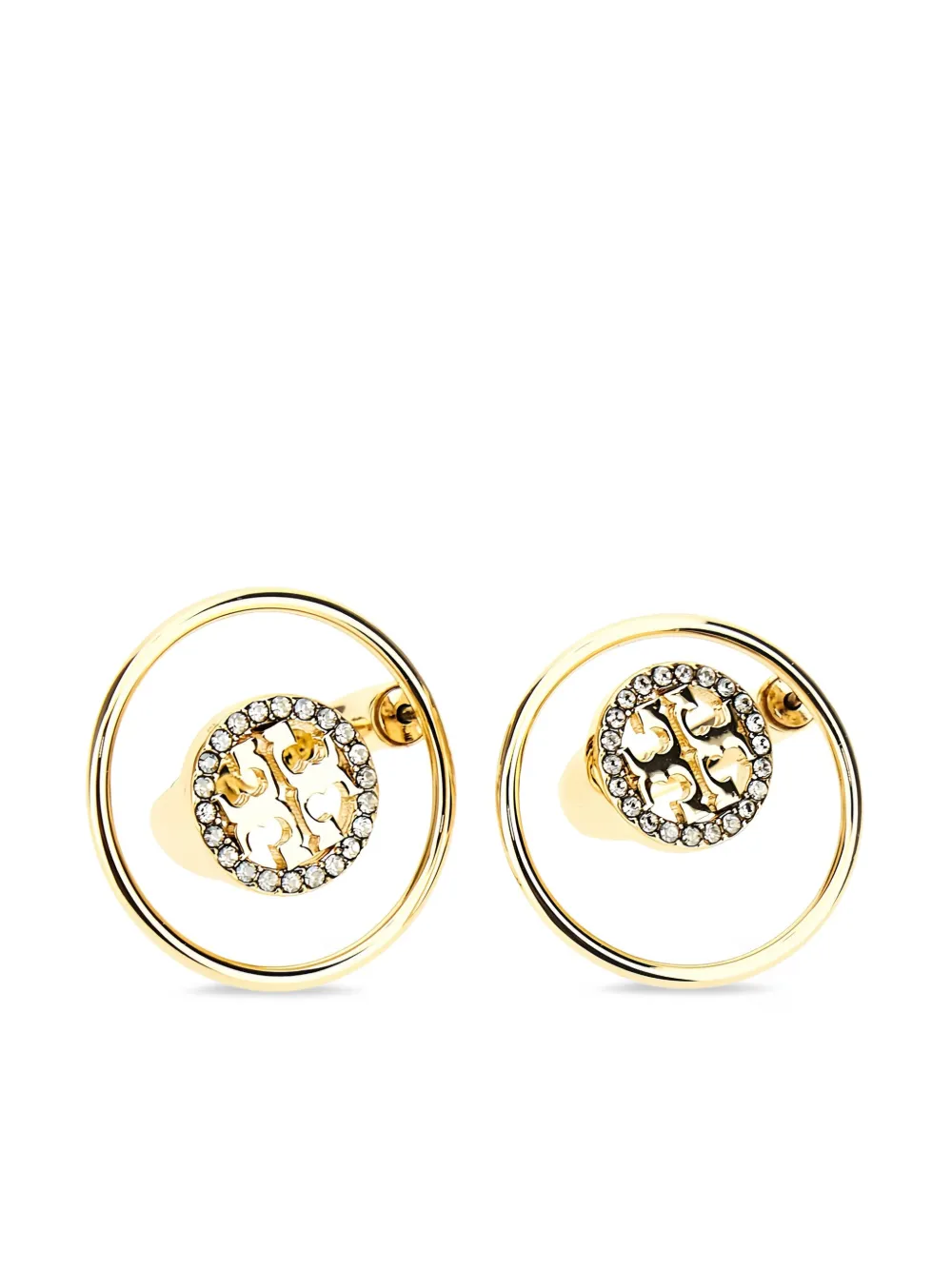 Tory Burch クリスタル ピアス - ゴールドトーン Tory Burch クリスタル ピアス - ゴールドトーン