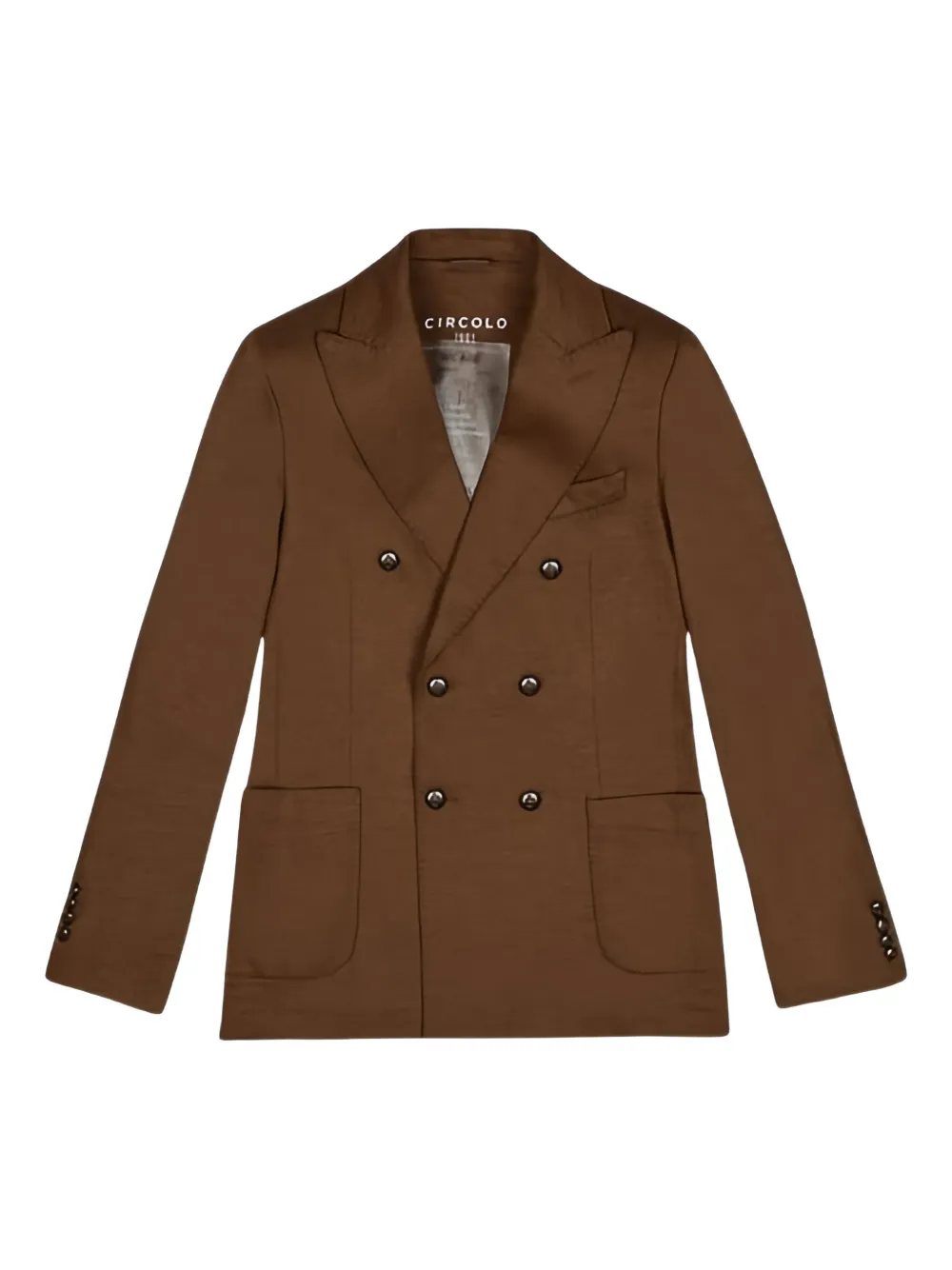Circolo 1901 double-breasted patch-pockets blazer Bruin