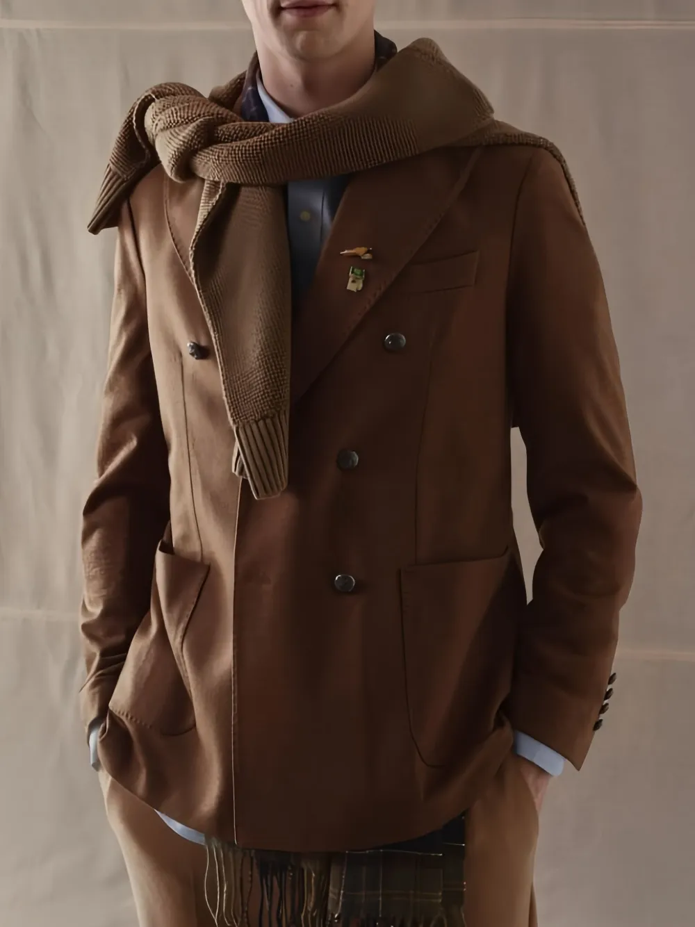 Circolo 1901 double-breasted patch-pockets blazer Bruin