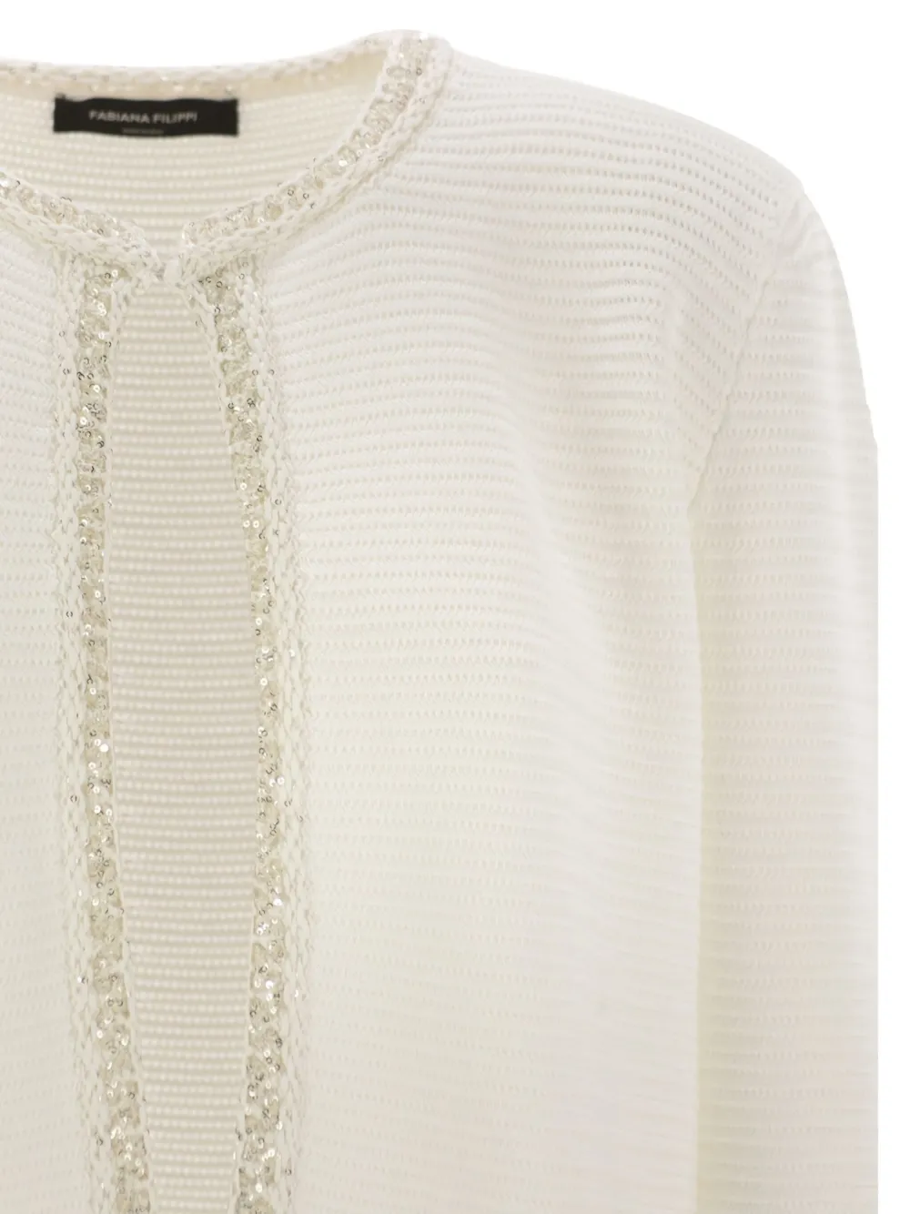 Fabiana Filippi Sequin-embellished Cardigan In Neutral