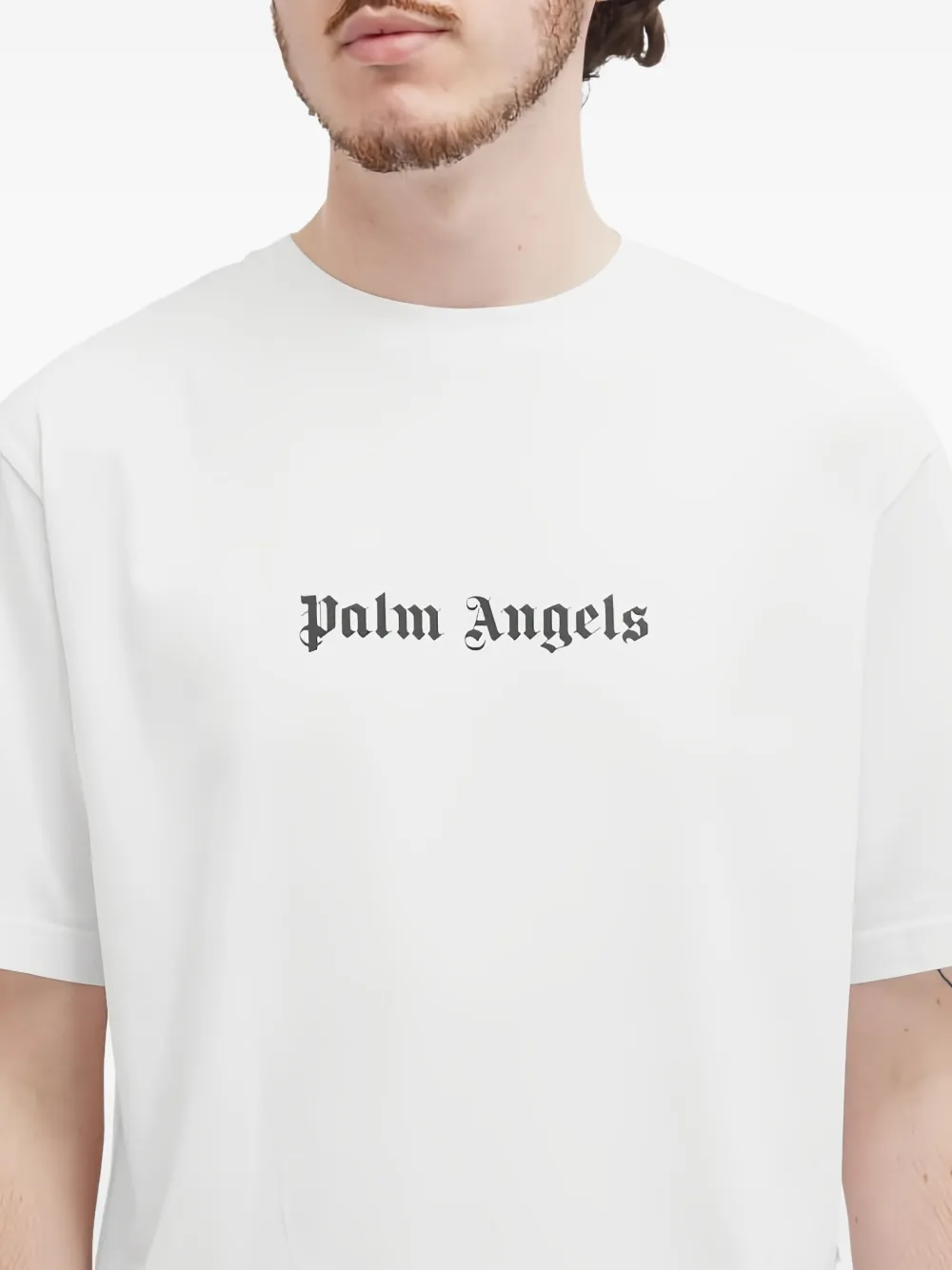 Palm Angels T-shirt met logoprint Wit