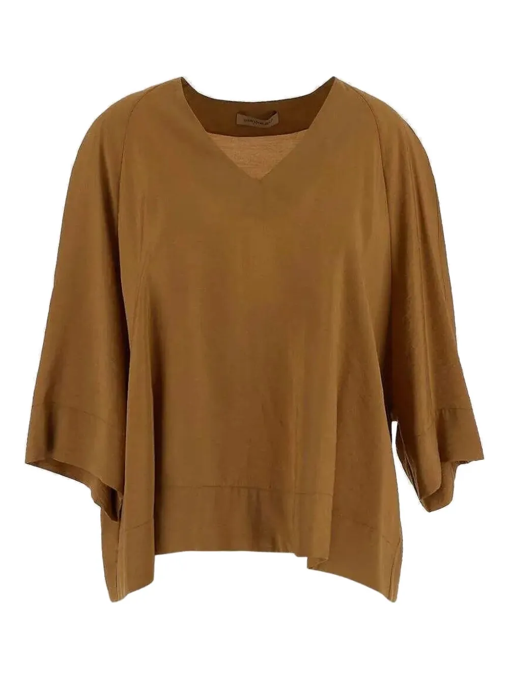 Gentry Portofino Blouse met V-hals Bruin