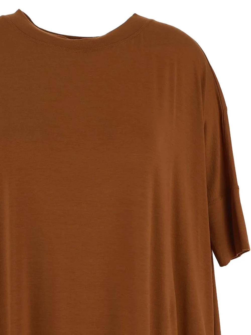 Gentry Portofino Midi-jurk met ronde hals Bruin