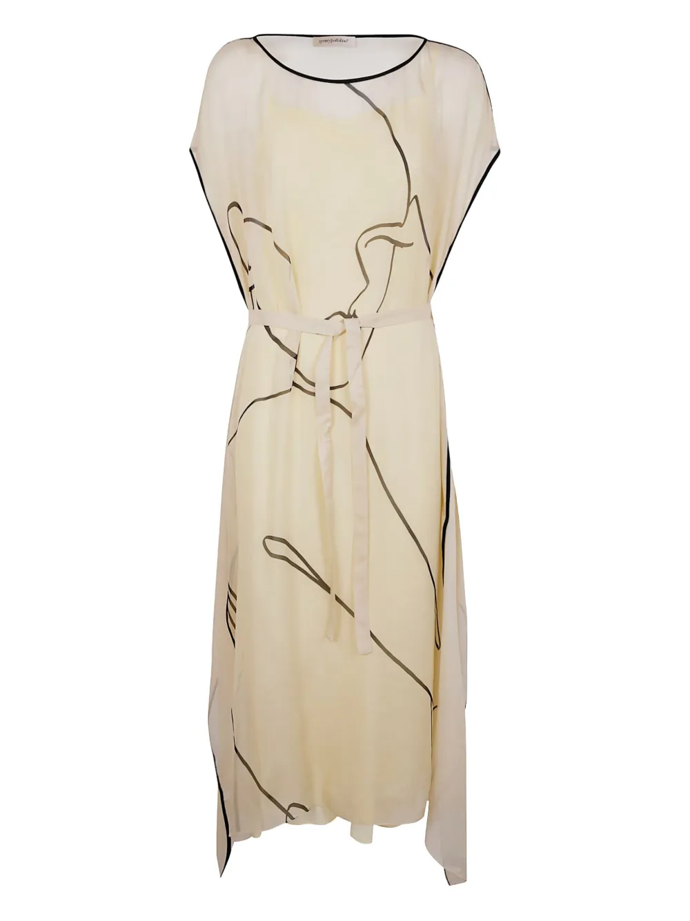 Gentry Portofino Maxi-jurk met print Beige